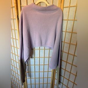 PrettyLittleThing Lilac and Taupe Cowl Neck “Oversized Waterfall” Sweater